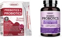 ZEBORA Probiotics-for-Women 100-Billion-CFUsプレバイオティクス、D-Mannose&Cranberry Digestive、免疫、フェミニンUT健康サポート、究極のプロバイオティック女性のケア、大豆&グルテンフリー、45パケット