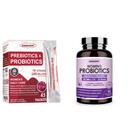 ZEBORA Probiotics-for-Women 100-Billion-CFUsプレバイオティクス、D-Mannose&Cranberry Digestive、免疫、フェミニンUT健康サポート、究極のプロバイオティック女性のケア、大豆&グルテンフリー、45パケット