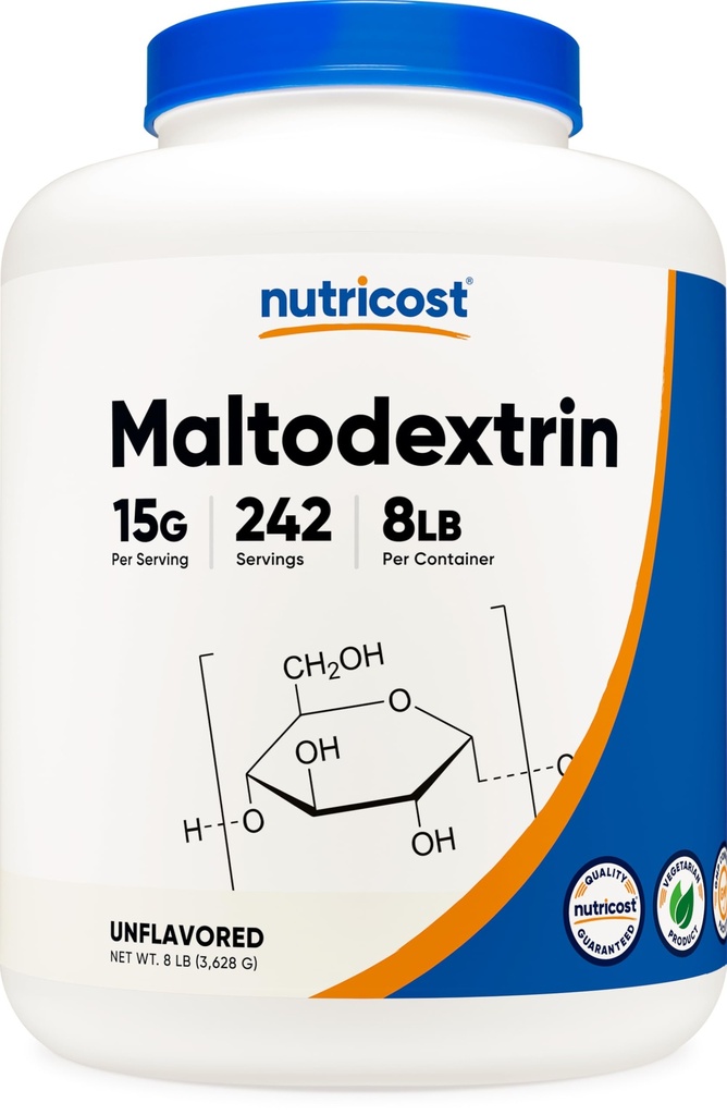 Nutricost Maltodextrinパウダー8LBS - グルテンフリー、GMOフリー