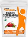 BulkSupplements.comオーガニックシサンドラエキスパウダー - シサンドラサプリメント、シサンドラベリー、ハーブサプリメント - グルテンフリーグルテン - サービングあたり1g、500g(1.1ポンド)(パッケージ1)
