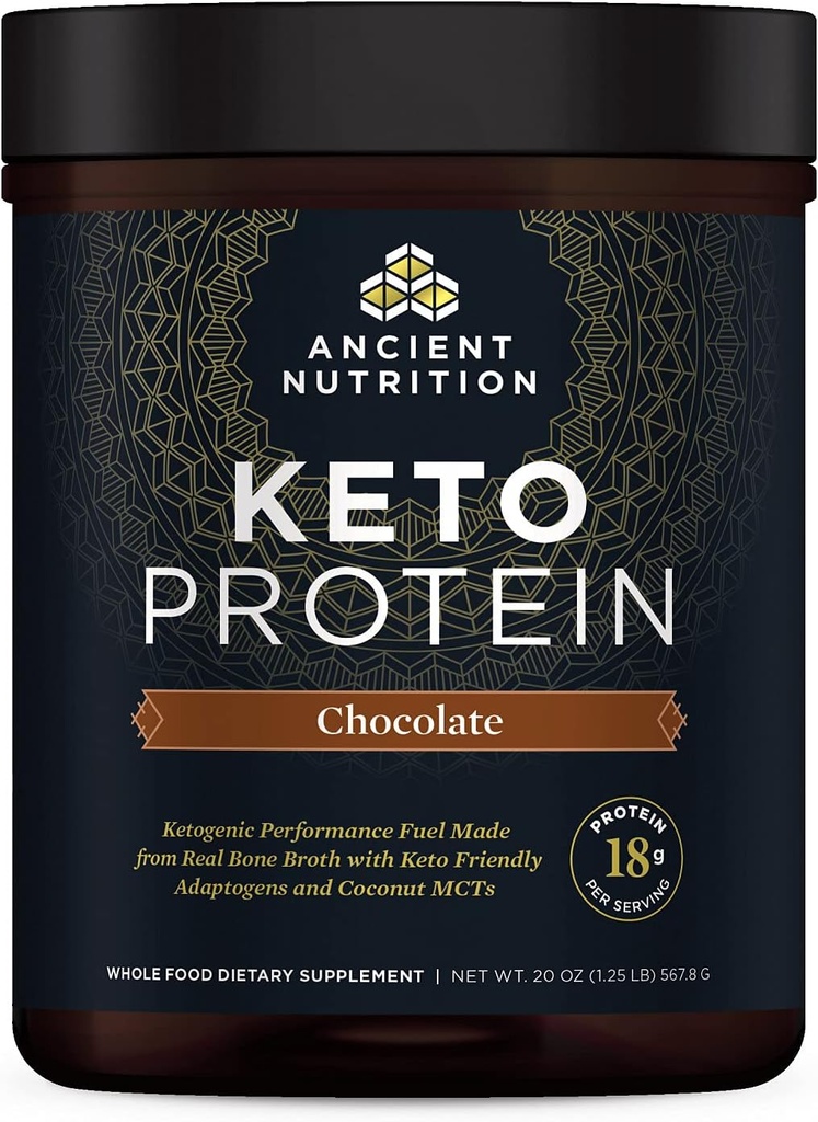 古代栄養 Keto の蛋白質の粉、Bone Broth からの脂肪および MCT オイル、チョコレート、サービングごとの 18g 蛋白質 10g 脂肪、グルテンフリー、低い Carb、Palo の友好的な 17 のサービング