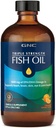 GNC の三重力の魚油の液体の補足、野生の深い洋のキャッチ。 1000mg EPA DHA Omega 3s を使って、のために、中心、頭脳、皮、目、接合箇所の健康、自然なオレンジ味、8 Fl Oz、47 のサービング