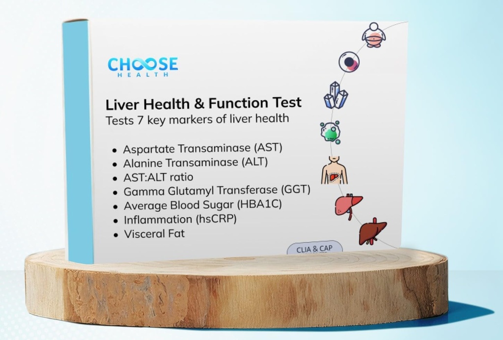 肝健康・機能テスト | 7-in-1 at Home Liver Test | 健康を選ぶ | 肝機能と健康をテスト・追跡 | AST | ALT | GGT | 血糖 | 炎症とその他 | 米国の法律で認められない