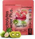 PowderVitamin の電解質の粉のプラス(50 のサービング) Guava Kiwi の電解質の粉 ゼロ Calorie Keto、0 砂糖、Maltodextrin、1000mg のカリウム、120mg マグネシウム、Hydration Powde 無し