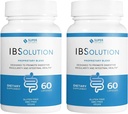 IBSolution - 消化の健康のサプリメント, ガス, ブロッキング, ディアリア, 便秘救済, 腹部の痛み, 精神と, 正規性を促進します, 腸の健康をサポート, 米国製 - 60 ビーガンカプセル, 2-パック