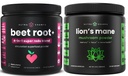 NutraChampsビートルートパウダー&ライオンズマネパウダー。 強力な循環と適応物質ブレンド
