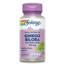SOLARAY Ginkgo Biloba Extract with Gotu Kola - 脳の健康サポートのためのGinko Bilobaカプセル - ビーガン、Lab Verified、60日間保証 - 60のサービング、60ベジキャップ(30ベジーキャップ)