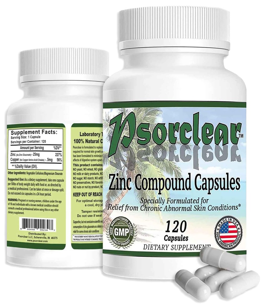 Psorclear-Psoriasis & Eczema救済 | 乾癬の効果的で、オールナチュラル製品 - 作品のロザセア救済 - ベストの1(120カウントボトル)