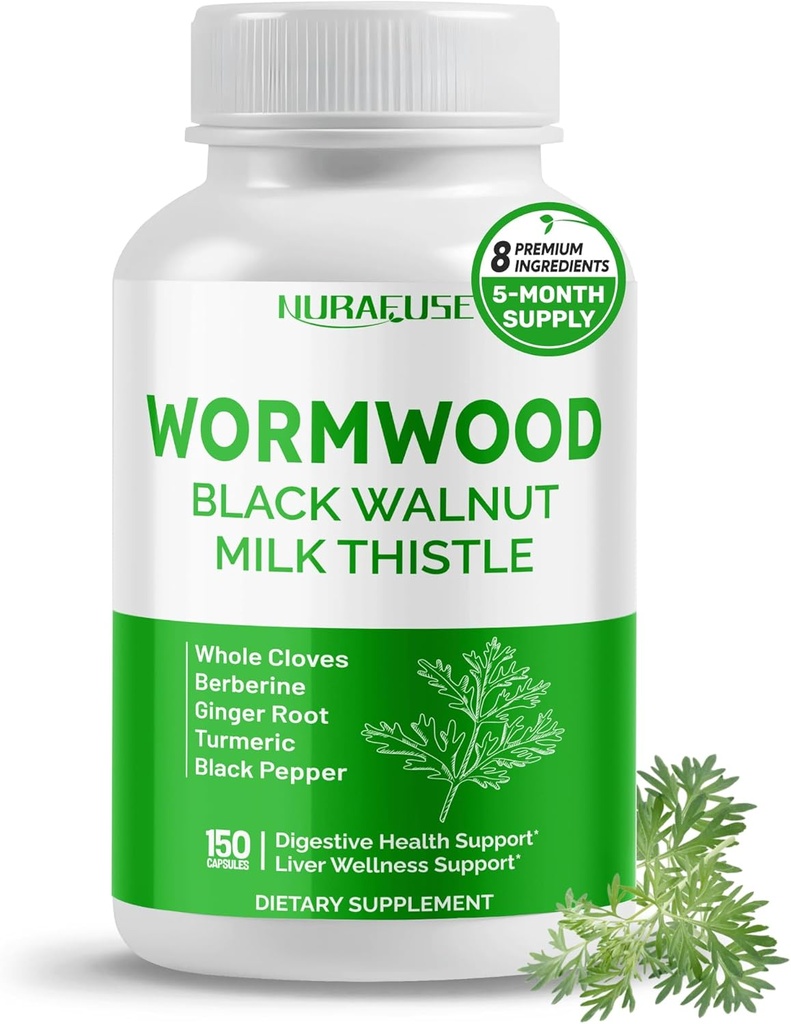 Wormwood 全 Cloves ミルク アッザ - サポート消化器の健康、肝臓のウェルネス - アメリカで作られてテスト