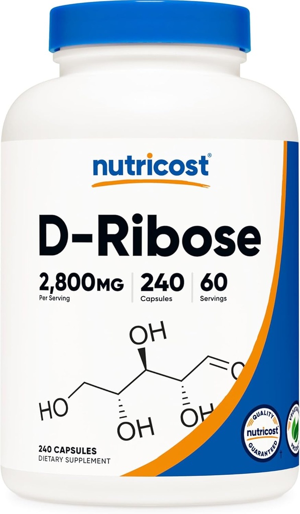 Nutricost D-Ribose 700mg(2800mg/サービング)、240カプセル - ベジタリアンフレンドリー、非GMO、グルテンフリー