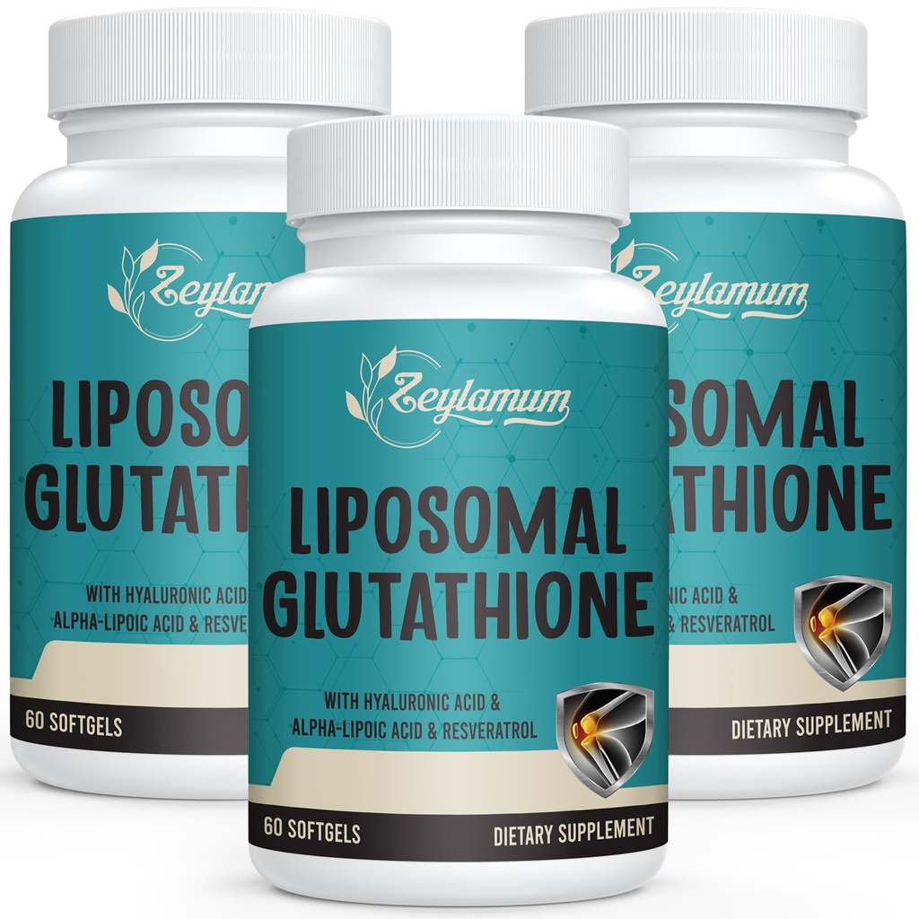 2400のMGのLiposomalのグルタチオンのSoftgels、最高の吸収、活動的な形態のL-グルタチオンによって減られる(GSH)、Hyaluronic酸、Resveratrol、Detox、頭脳、免疫システム、180のSoftgelsのためのマスターの酸化剤