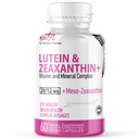 Nature's Fusions Nutri Lutein 20mgアイビタミンコンプレックス - トリプルカロテノイドフォーミュラ - ルテインとゼアキサンチン - 亜鉛、ビタミンA、C、D3、E、フォレート - 60カプセル - 目の健康サプリメント