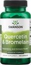 Swanson Quercetin & Bromelain-Promote Respiratory Health Support-Aid Seasonal Immune System Health-Support Cholesterol Level Already w/i Normal Range 100 キャップ (250mg Quercetin/78mg Bromelain)