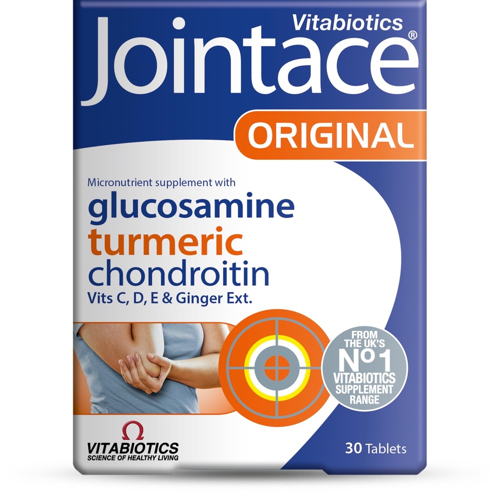Vitabioticsの接合箇所のグルコサミン及びコンドロイチン30のタブレット