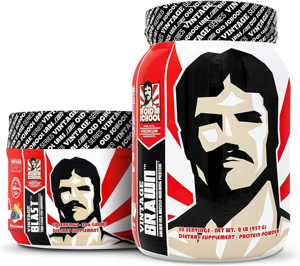 オールドスクールラボヴィンテージブラスト(プレワークアウト)+ビンテージブラーン(筋肉建物タンパク質)