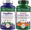 純度プロダクト 束- MagBlue +女性の完全な多- MagBlue (マグネシウムのBisglycinate +ビタミンD3 +More) - 女性は多を完成します - 尿路の健康、免除、毛皮の釘+Moreを支えて下さい