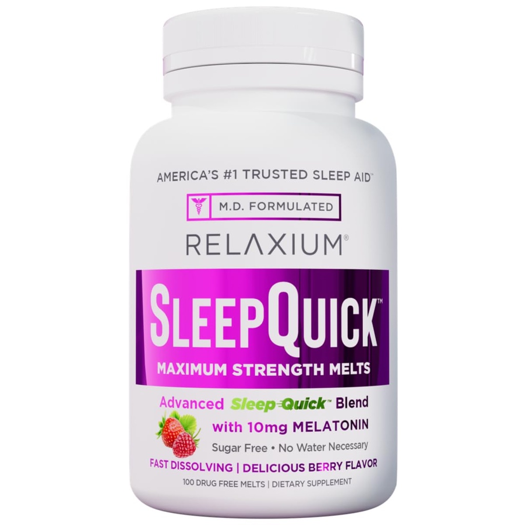 リラクリウムの睡眠の速い最高の強さの溶解、10 mg Melatoninの速い代理の睡眠の援助、薬剤の自由な食事療法の補足、完全菜食主義者のグルテンフリー、米国で作られて、100のサービング、ベリーの味