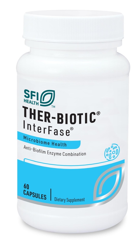 Klaire Labs SFI Health Ther-Biotic InterFase - 消化の健康とグットバランスのためのマルチ酵素フォーミュラ - 健康的なマイクロバイオム(60カプセル)をサポートするために設計された