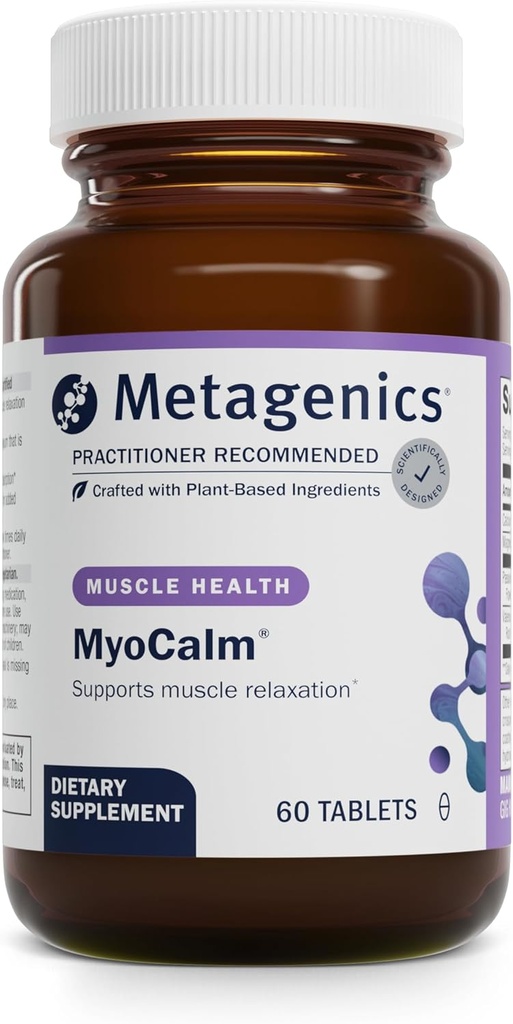 Metagenics MyoCalm - Calcium & Magnesium Supplement for Muscle Relaxation* - with Passionflower & Valerian Root for Enhanced Absorption - Non-GMO, Gluten-Free & Vegetarian - 60 Tablets