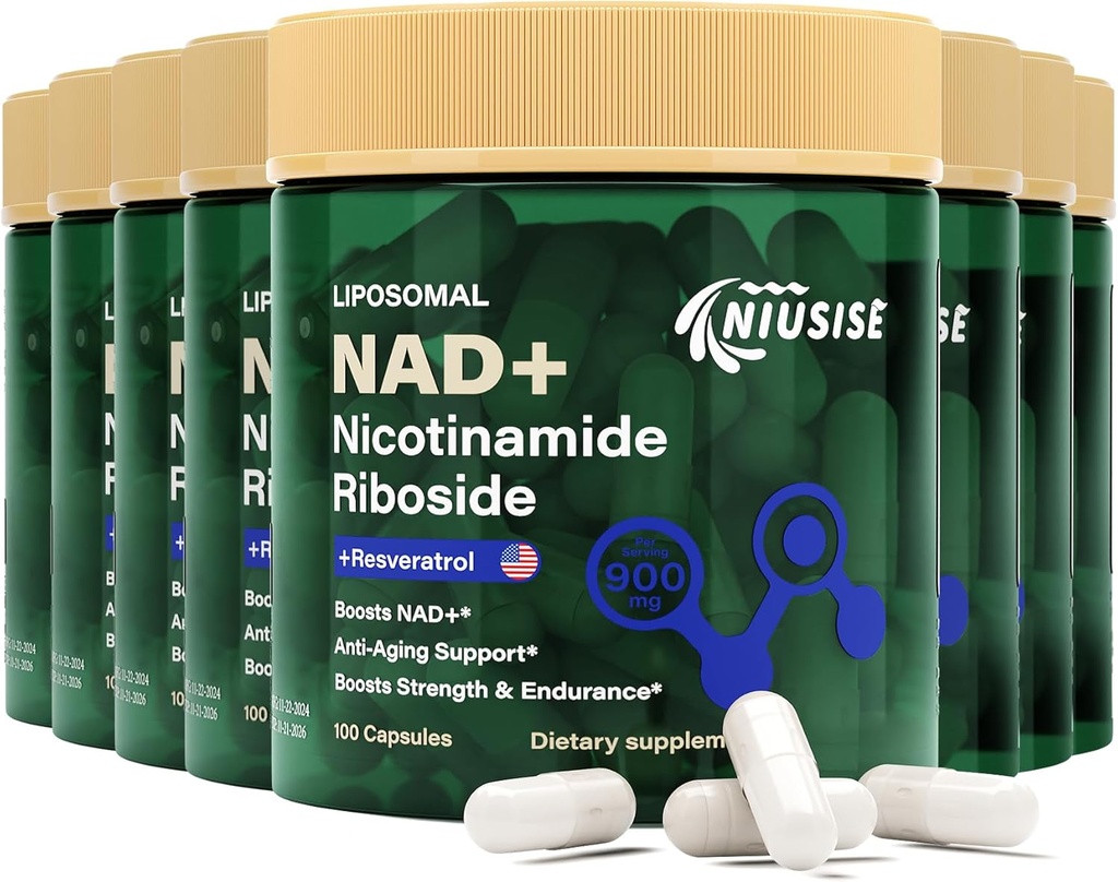 NADの補足、人および女性のためのNADのニコチンアミドの肋骨900のMg、Liposomal NAD+ ニコチンアミドリボシド、レスベラトロール&ケルセチン、エネルギー、ブーストNAD +、800カプセルとサプリメント