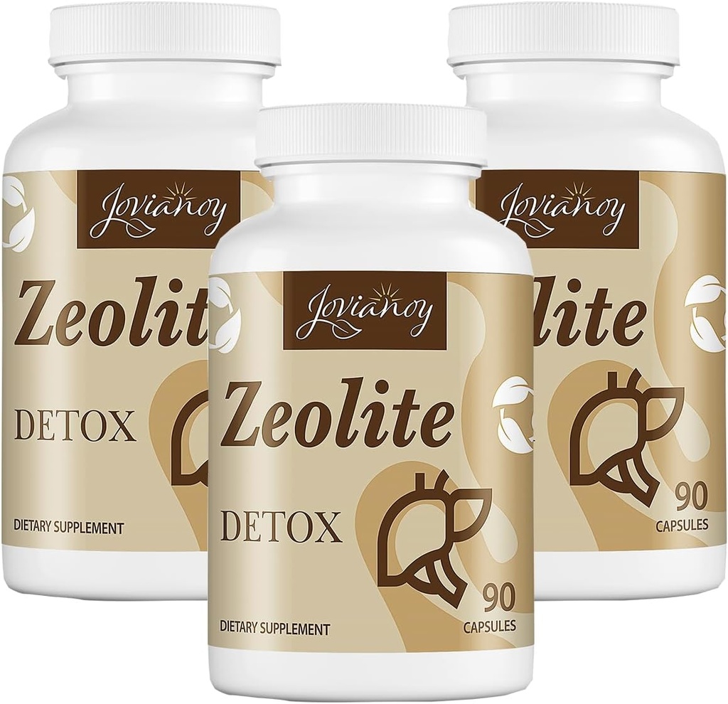 ゼオライトデトックスカプセル、有機活性炭、ベントナイトクレイ、1-2 μm Clinoptilolite、最大吸収、グット肝臓Detoxクレンジングフルボディ女性男性、270カプセル