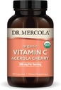 Mercola Organic Vitamin C Acerola Cherry博士、30サービング(90カプセル)、500 mg /サービング、サプリメント、ヘルシー免疫機能、非GMO、認定USDAオーガニックをサポート