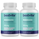 BESTVITE メラトニン 20mg (240 ベジタリアンカプセル) (120 x 2) - ない Stearates - ビーガン - 非GMO - グルテンフリー