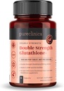 Pureclinica グルタチオン 1000mg x 60 錠。 500mg グルタチオン、300mg ALA、および 200mg ビタミン C 錠あたり。
