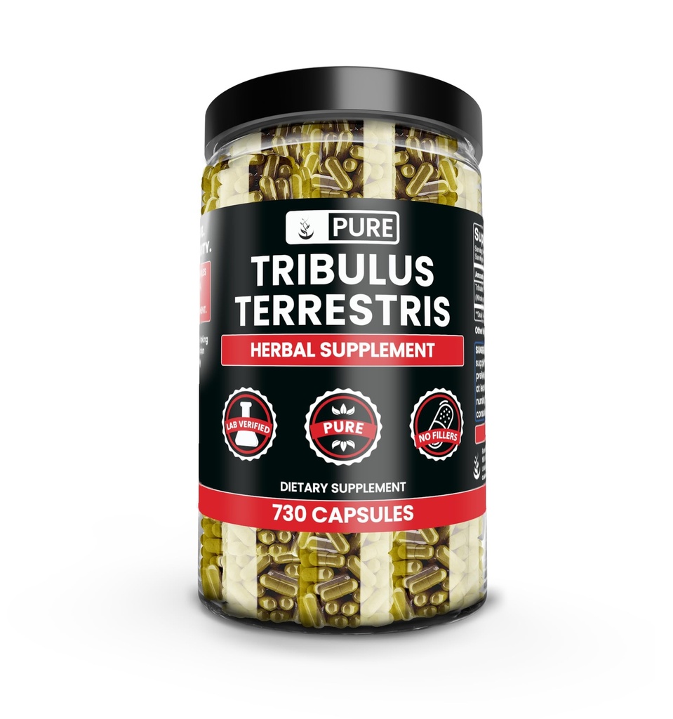 純粋な元の原料のTribulus Terrestrisのマグネシウムか米の注入口無し、常に純粋、実験室は確認しました(730のカプセル)