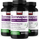 FORCE FACTOR Somnapure Softgels 3-Pack Sleep Aid to Fall Asleep Faster, Stay Asleep Longer, Wake Upは、Melatonin、Ashwagandha、Valeian Root、180 Softgelsと大人のための睡眠補助金をリフレッシュ