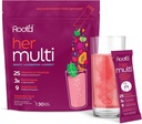 女性のためのRoot'd Multivitaminパウダー - 3X電解質、9有機スーパーフード、プロバイオティクス&酵素、砂糖フリーマルチビタミン&水分補給  30ビタミンドリンクミックスパケット