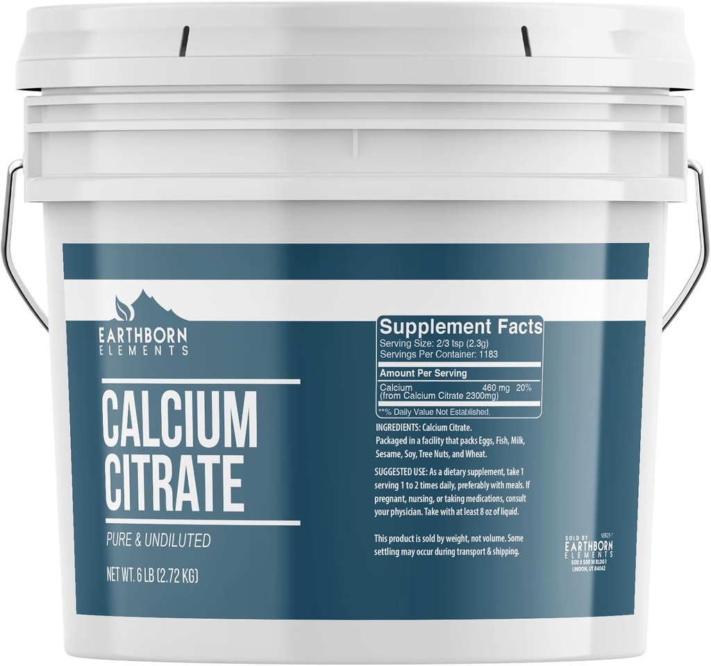 地球の要素のカルシウム クエン酸塩1ガロンのバケツ、純粋及びUndiluted、Lab Verified (96 Ounce)
