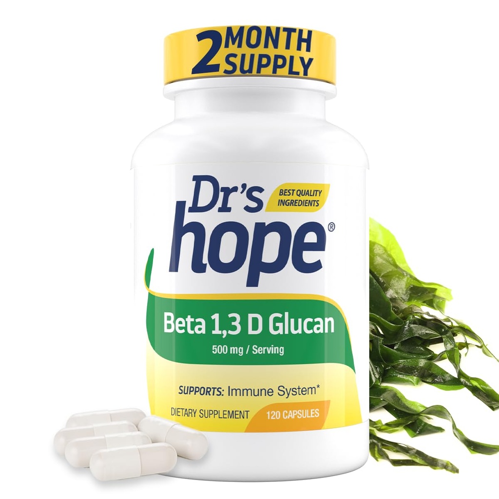 ベータ1,3Dグルカン500mg 120カプセル、ベータグルカン免疫サポートサプリメントは、健康なエネルギーレベルを促進し、メタボリズムを高め、米国で作られた良い免疫システムサポートを