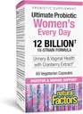 Natural Factors Ultimate Probiotic Women's Every Day - Digestive Health Support Supplement - Probiotic Supplement for Urinary Tract & Vaginal Health Support - 60 Vegetarian Capsules (60 Servings)