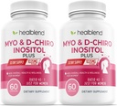 Myo&D-Chiro Inositol Plusサプリメントブレンド、ホルモンバランス、健康な排卵と女性の全体的なウェルネスサポート、豊饒と妊娠の健康(2パック)