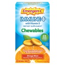 Emergen-C Immune + Chewables 1000mgビタミンCとビタミンDタブレット、免疫力のための免疫サポート栄養補助食品、オレンジブラスト風味、学校エッセンシャルに戻る - 42カウント