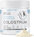 ヒトのためのコロストラムサプリメントパウダー - グット健康と免疫サポートのための有機牛のコロストラムサプリメント - Unflavored (73サービング)