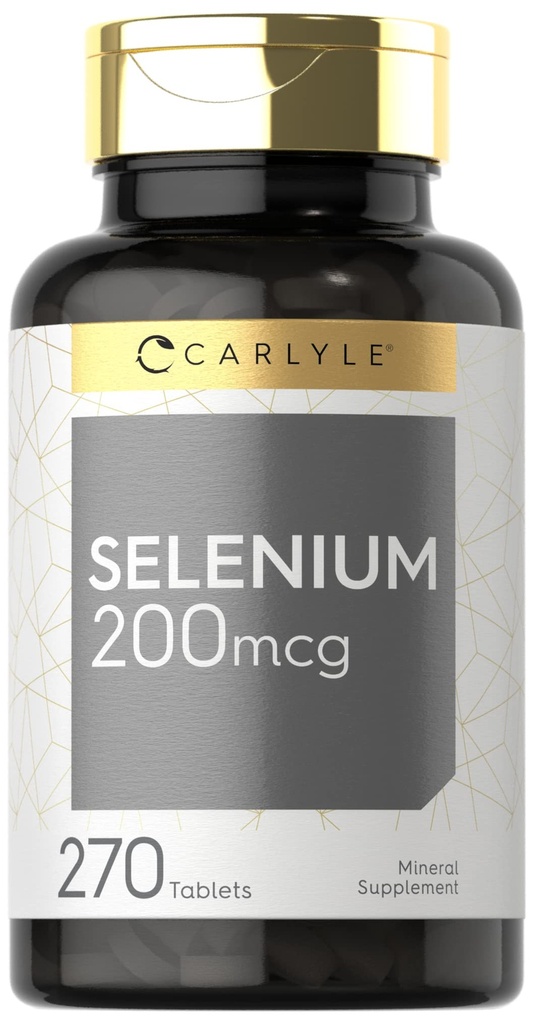 カルリールセレンサプリメント | 200mcg | 270錠 | ベジタリアン・非GMO・グルテンフリーのフォーミュラ