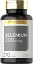 Carlyle Selenium Supplement 200mcg | 270錠カプセル | エッセンシャルトレースミネラル | ベジタリアン・非GMO・グルテンフリー・グルテンフリー対応商品