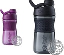BlenderBottle 20-Ounce ブラックとプラムプロテインシェーカーボトル(Ball Wire Whisk付)