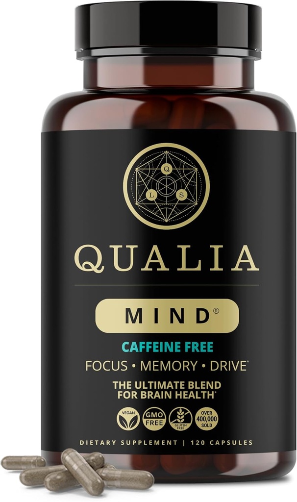 QUALIA MIND(カフェインフリー) | 脳の健康のための究極のブレンド | 燃料フォーカス&濃度へのドクターフォーミュレートノトロピック※ | 長期的な脳の健康をサポート| ドライブと生産性を維持
