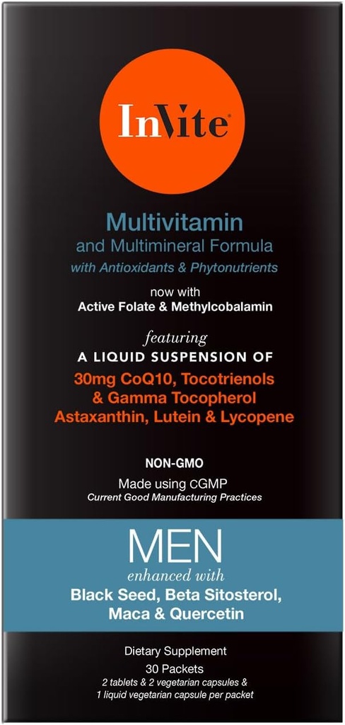 Invite Health Men’s Multivitamin - Comprehensive Daily Multivitamin with Enhanced Support for Men’s Nutrition - 30 Day Supply (2-Pack)