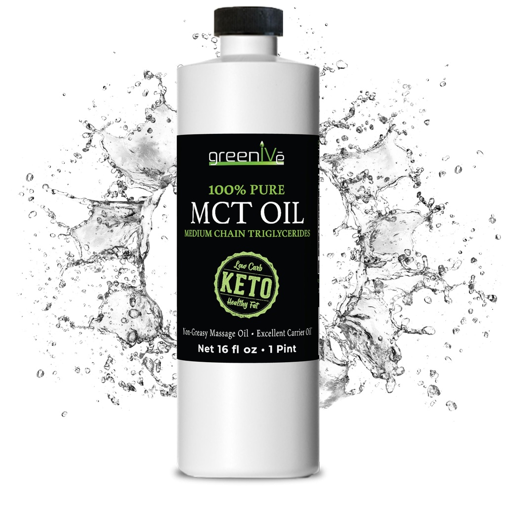 GreenIVe MCTオイル ボディおよび心の燃料非GMO 100%の純粋なMCT (16のOunce)
