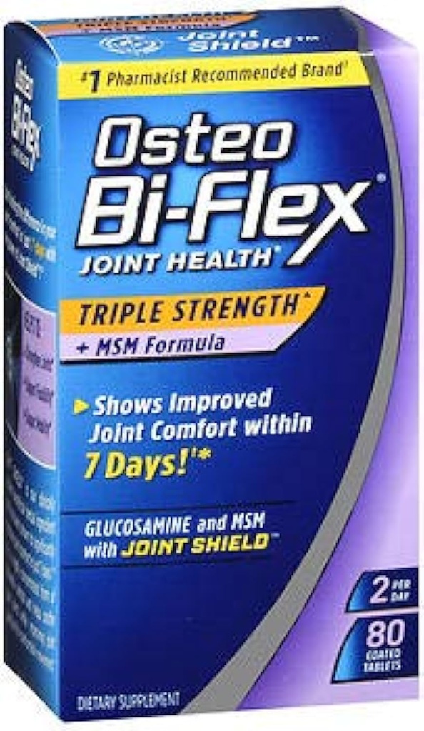 Osteo Bi-Flexの共同健康の三重強さ+ MSMの方式の接合箇所の盾+グルコサミン- 80の上塗を施してあるタブレット