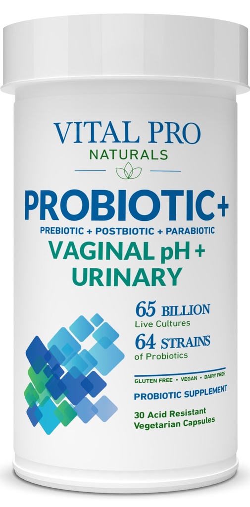 Vital Pro Naturals - 腟pH&尿素プロバイオティクス+ プレバイオティクス、Postbiotics、Parabiotics、女性のための4-in-1サプリメント、高効力、64の緊張、消化器、腟、尿、免疫の健康、30カラット
