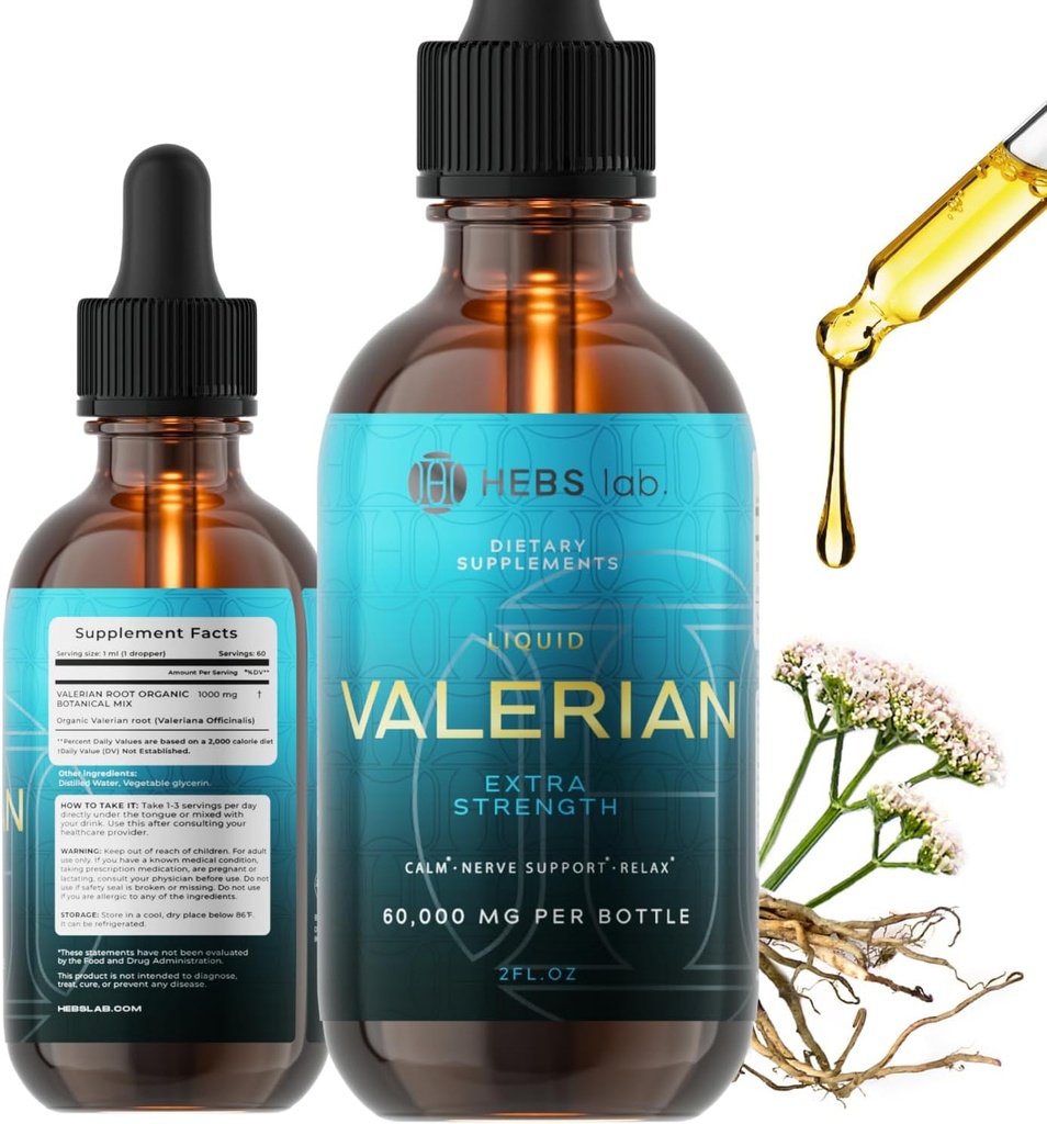 Valerian Root Extract - Slеp Tincture - 米国ヘルブSleеpサプリメントで作られた - Valerian Root Drops 2 Fl Oz