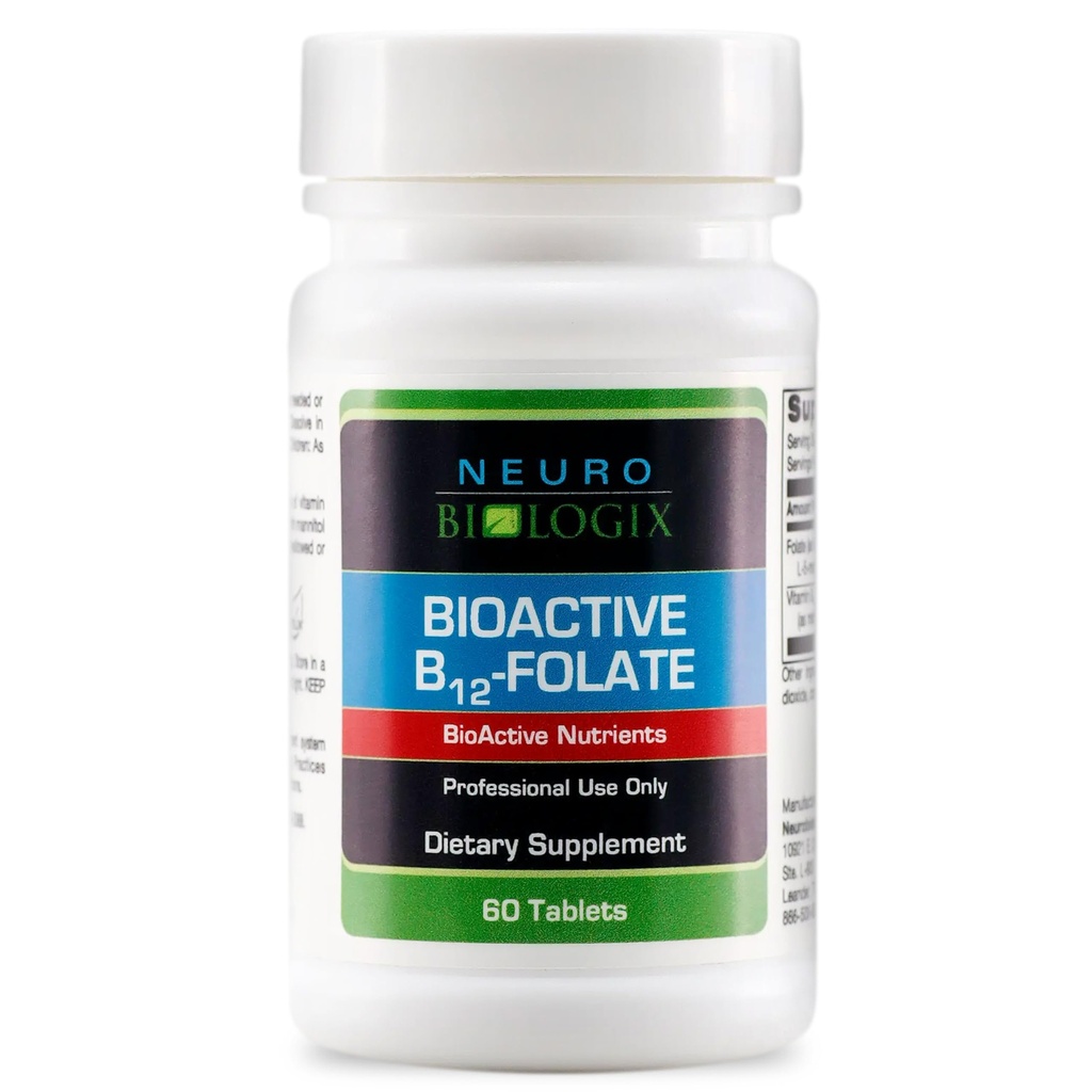 B12 Folate - メチル化および生体機能をサポートするためのメチル Folate サプリメント - Bioavailable B12(Methylcobalamin)& Folate(Metafolin® 5-MTHF)で、吸収性を強化 - 60 タブ