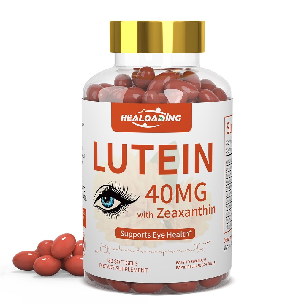 ルテインとゼアキサンチンサプリメントSoftgels:目のビタミンとビタミンC、E、オメガ3、ルテイン&ゼアキサンチンは、ビジョンを改善し、目の疲労を軽減するためのサプリメント