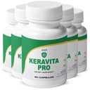 Keravita Pro - ビタミンC、ビタミンE、緑茶、ヘア&ネイルのためのターメリック&マッシュルーム  非GMO、興奮剤なし | 米国製、GMP認証済み | 60カプセル - 6ヶ月の供給