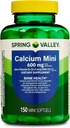 Calcium Supplement with Vitamin D3-600mg Calcium for Bone Health, 150 Mini Softgels, Essential Calcium and Vitamin D3 Support